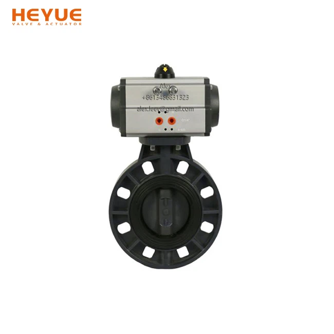 Supapă fluture PVC pneumatică