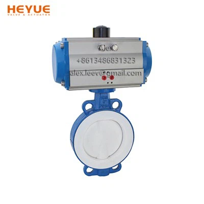 Supapă fluture de căptușeală pneumatică din PTFE